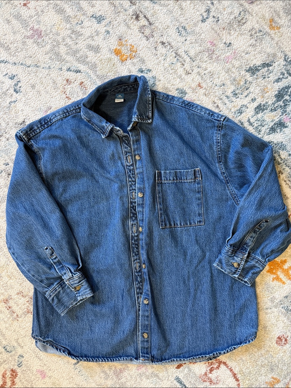 Old Navy Blue Denim Button-Down Shirt